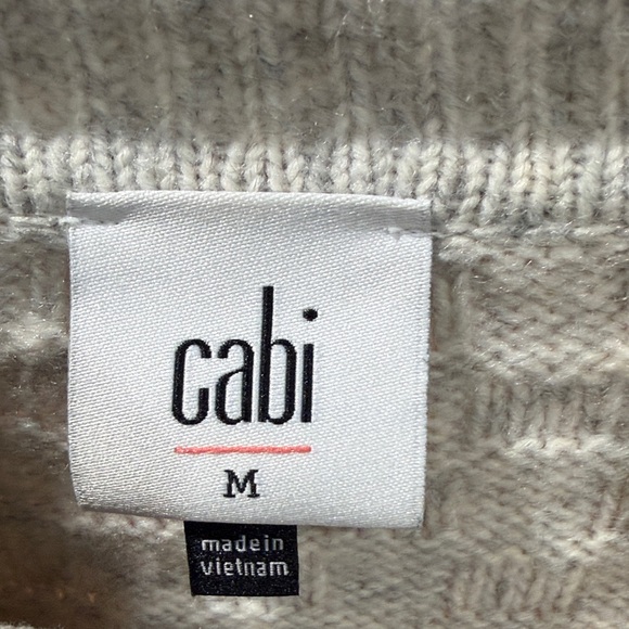 CAbi #4815 Downhill Sweater with Colorful Striped Sleeves - Picture 2 of 3